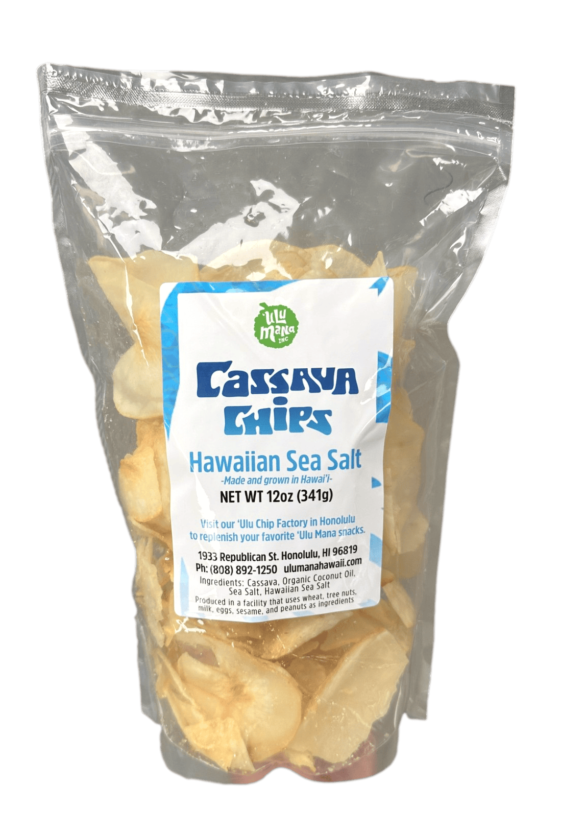 Hawaiian Sea Salt Cassava Chips Large 12oz bag - Ulu Mana