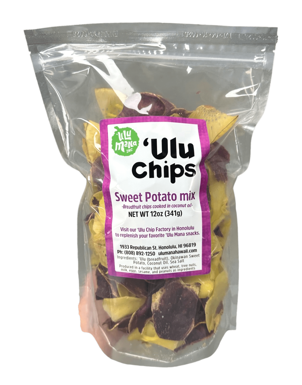 Sweet Potato Mix 'Ulu Chips Large 12oz bag - Hawaiian Farmers Market
