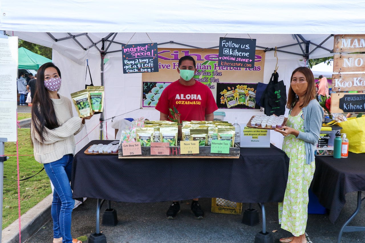 Kihene Tea booth at KCC farmers Market