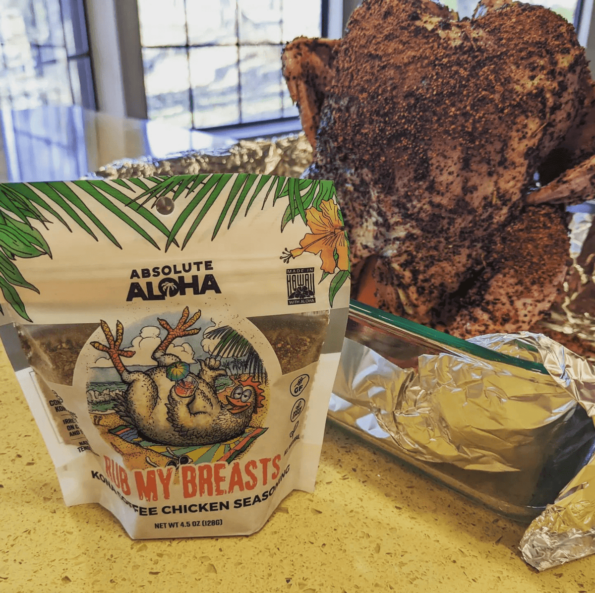 Rub My Breast 100% Kona Coffee Chicken Seasoning 4.5oz - Hawaiian Farmers Market{