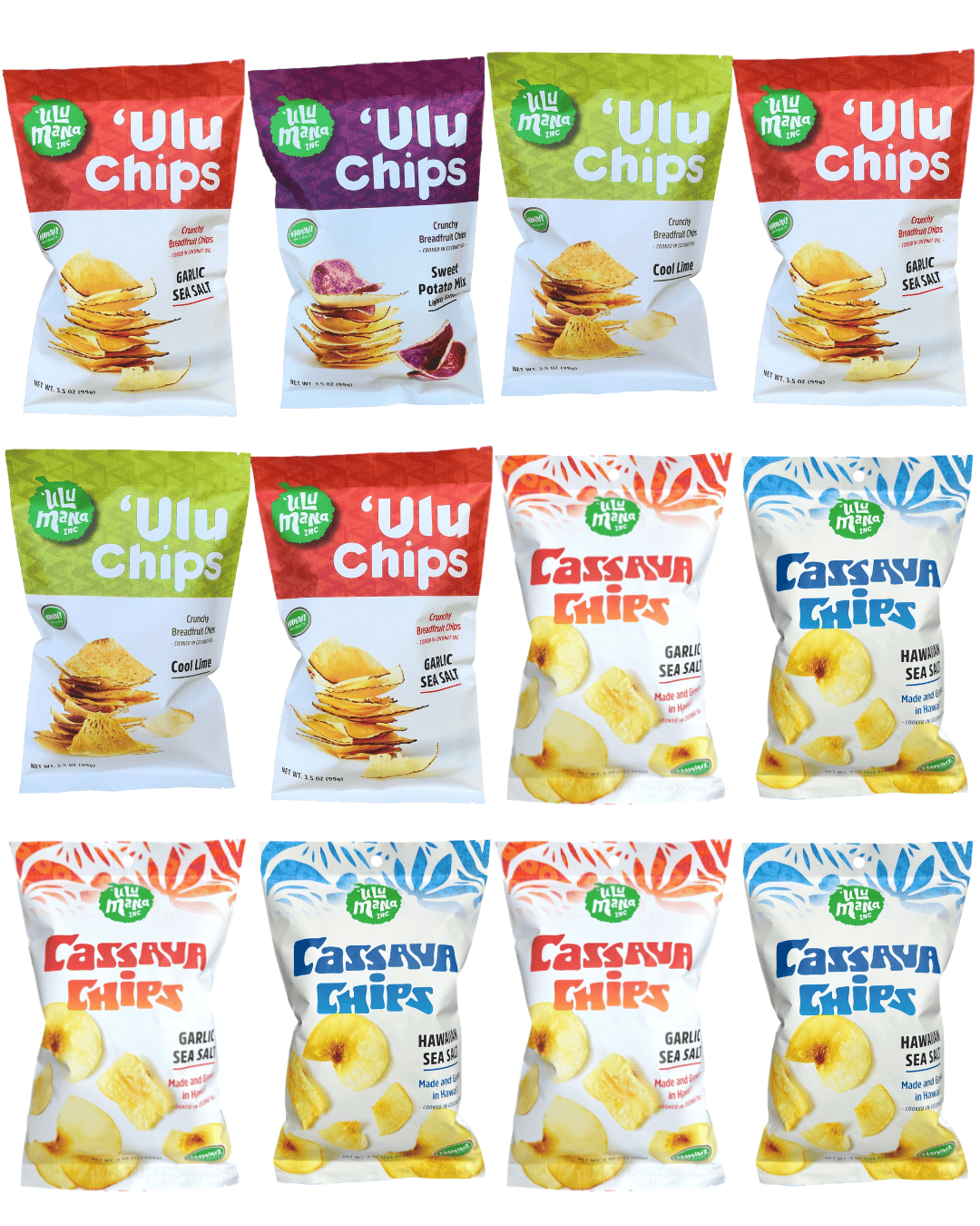 &#39;Ulu and Cassava Chips 12 pack - Ulu Mana