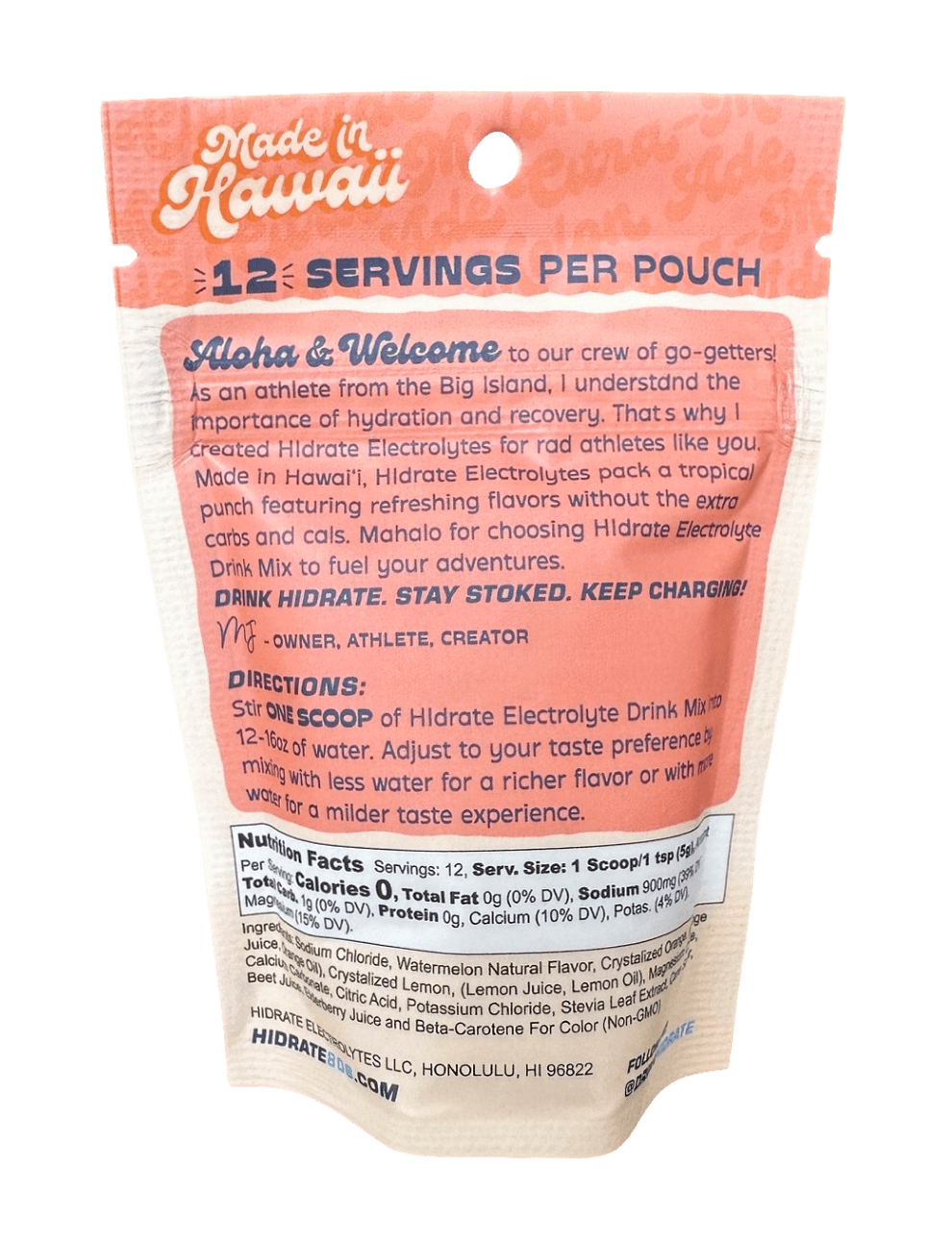 Citra-Melon Ade Electrolytes - Hawaiian Farmers Market