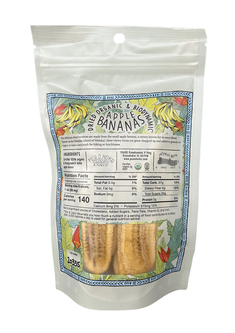 Dried Apple Banana&#39;s 5oz - Hawaiian Farmers Market{