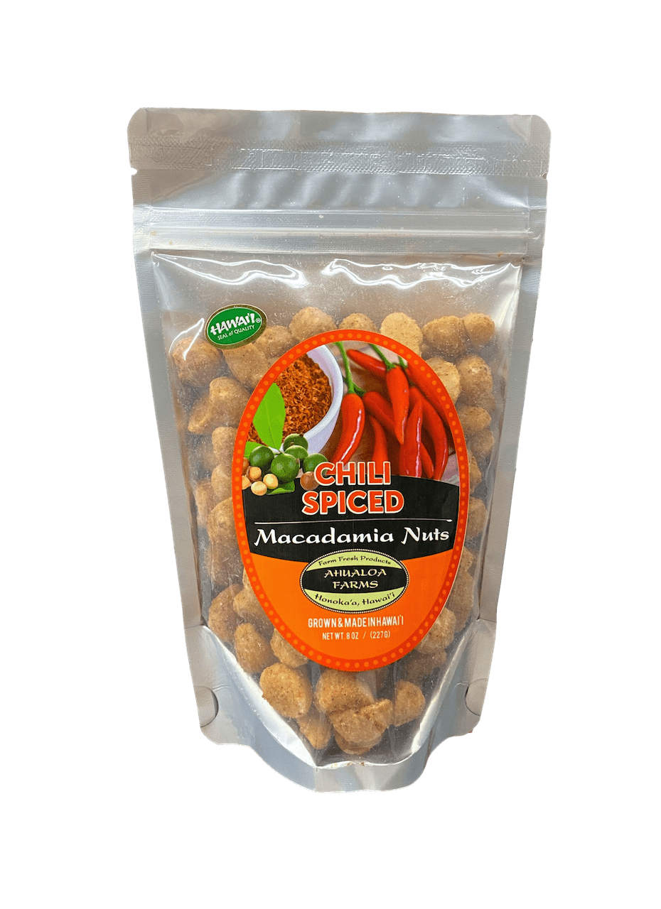 Mackey出品です。 Hawaiian Macadamia Nuts | Chili Spiced | Hand Made In Hawaii