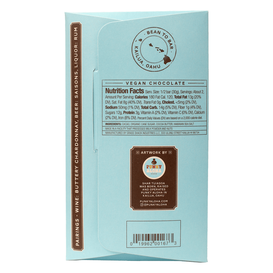 Pa&#39;akai X Sea Salt 70% Dark Chocolate Bar 60g - Hawaiian Farmers Market{