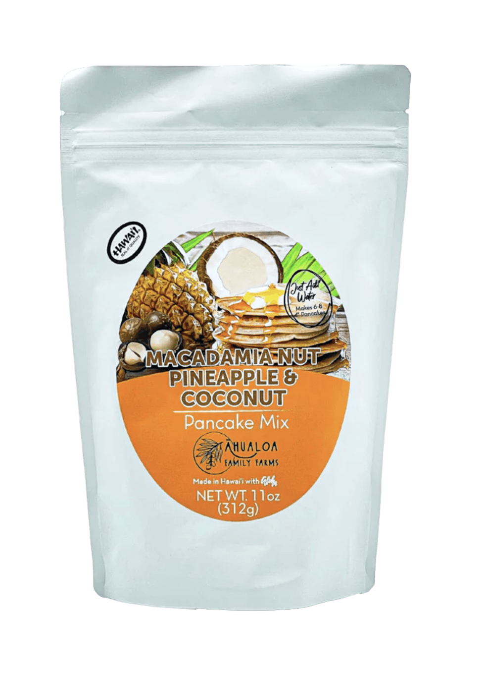 Macadamia Nut Pineapple & Coconut Pancake Mix 11oz - Hawaiian Farmers Market