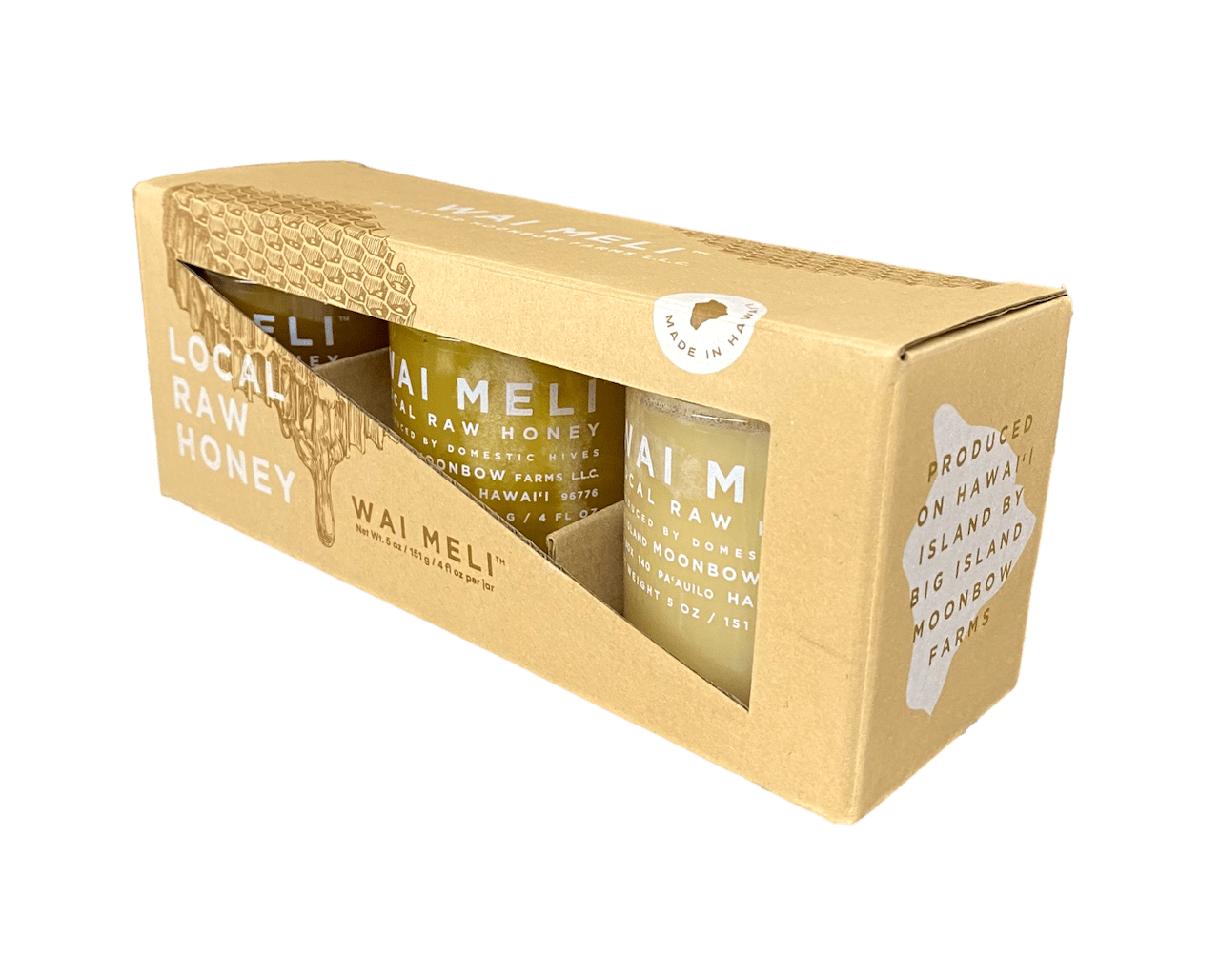 Raw Hawaiian Honey Gift Box Trio - Hawaiian Farmers Market{