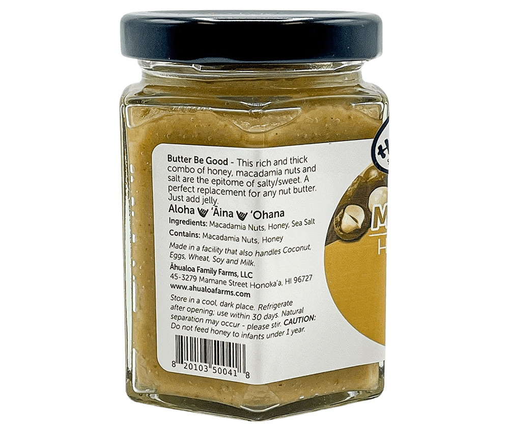 Macadamia Nut Honey Butter 6oz - Hawaiian Farmers Market{